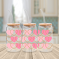 Pink and Gold Love Hearts - UV DTF for 16oz Libbey Glass Mug