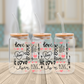 I Love You - Valentines Day - UV DTF for 16oz Libbey Glass Mug Wrap