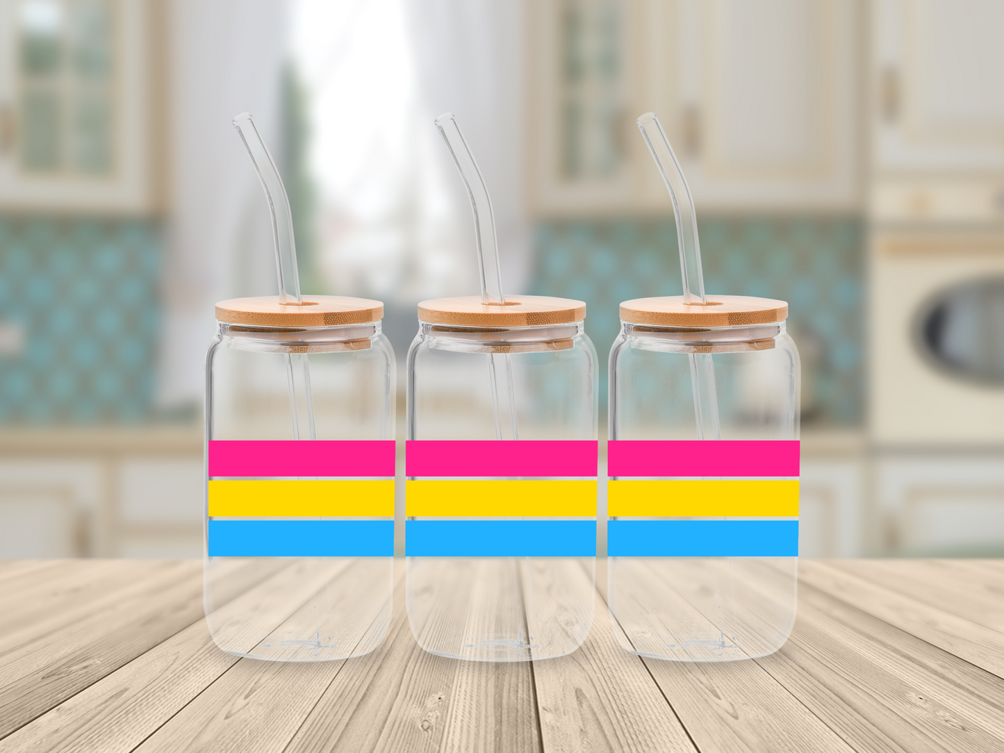 Pansexual LGBTIQ+ 16oz UVDTF Glass Can Wrap