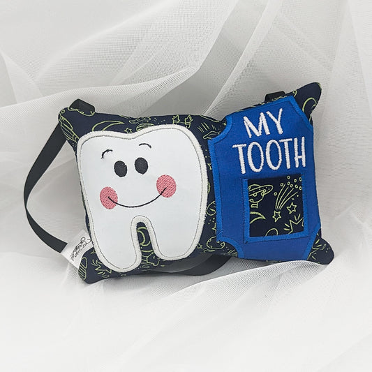Dark Blue Space Fabric Tooth Fairy Pillow