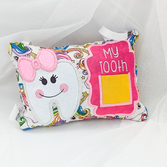 Rainbow Unicorn Tooth Fairy Pillow