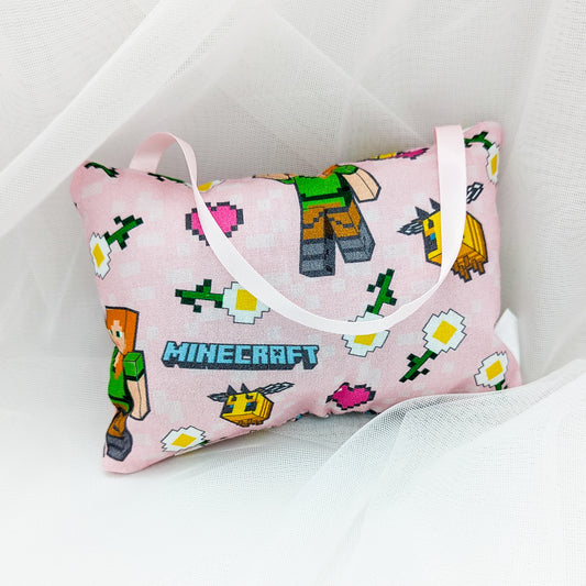 Pink Minecraft Tooth Fairy Pillow