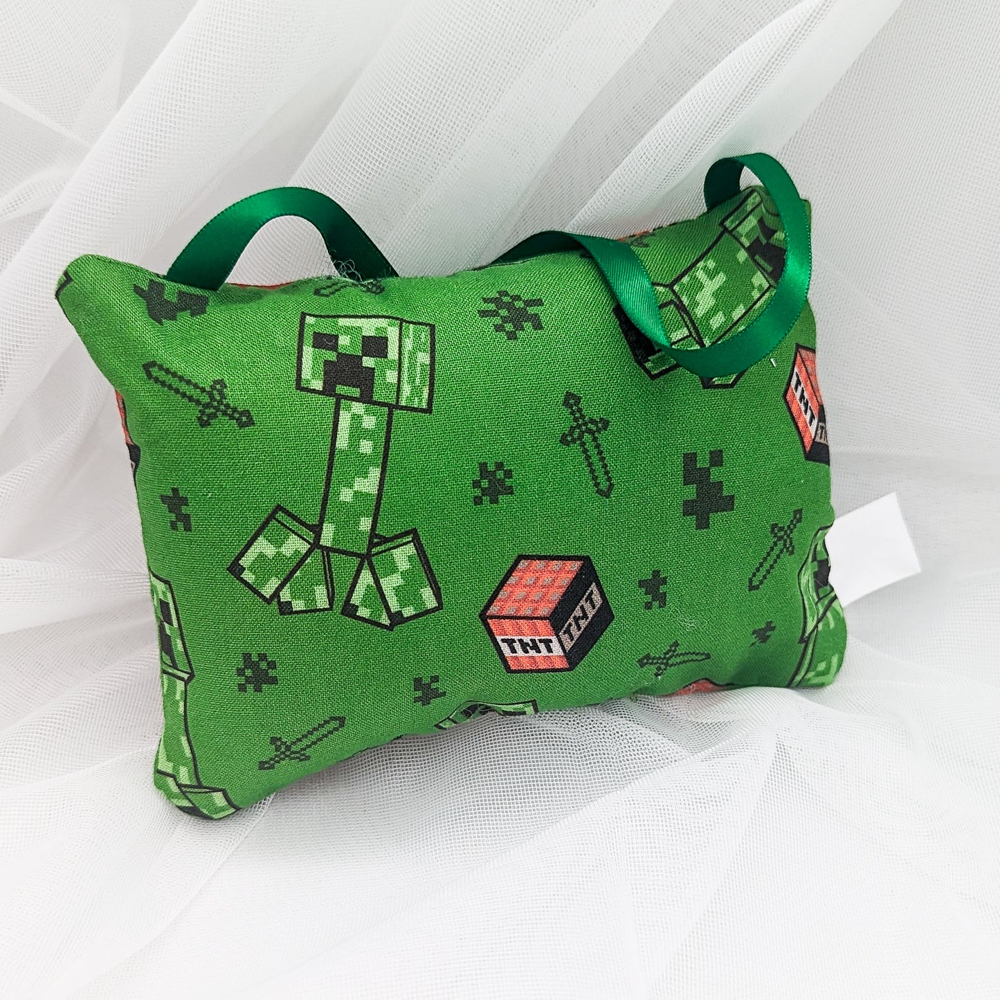 Green Minecraft Fabric Tooth Fairy Pillow