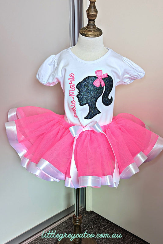 Fluro Pink & White Tutu Party Outfit