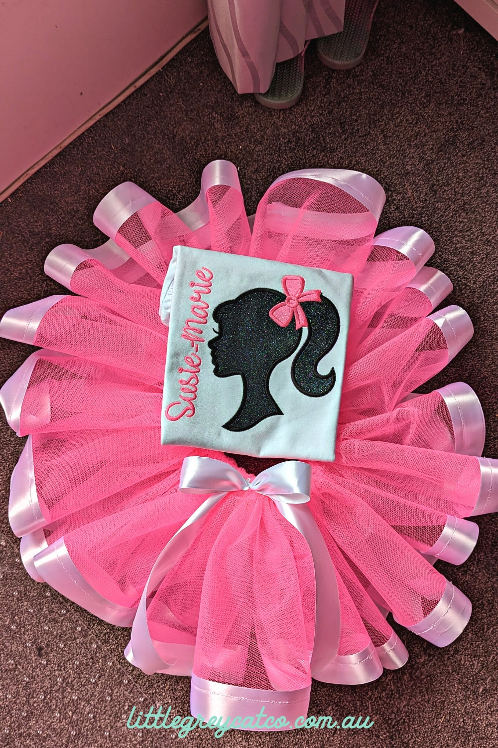 Fluro Pink & White Tutu Party Outfit